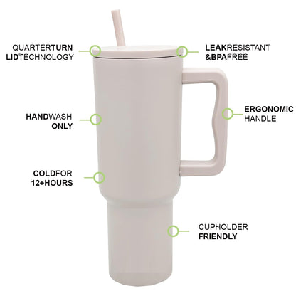 Stainless Steel Vacuum Insulated Tumbler With Lid 1200ml