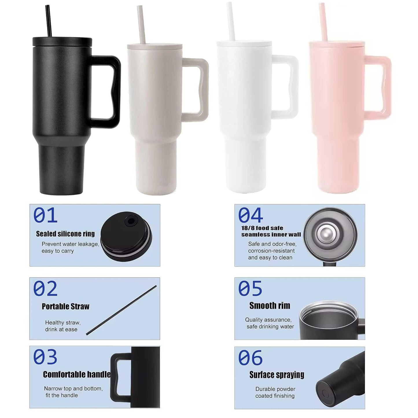 Stainless Steel Vacuum Insulated Tumbler With Lid 1200ml