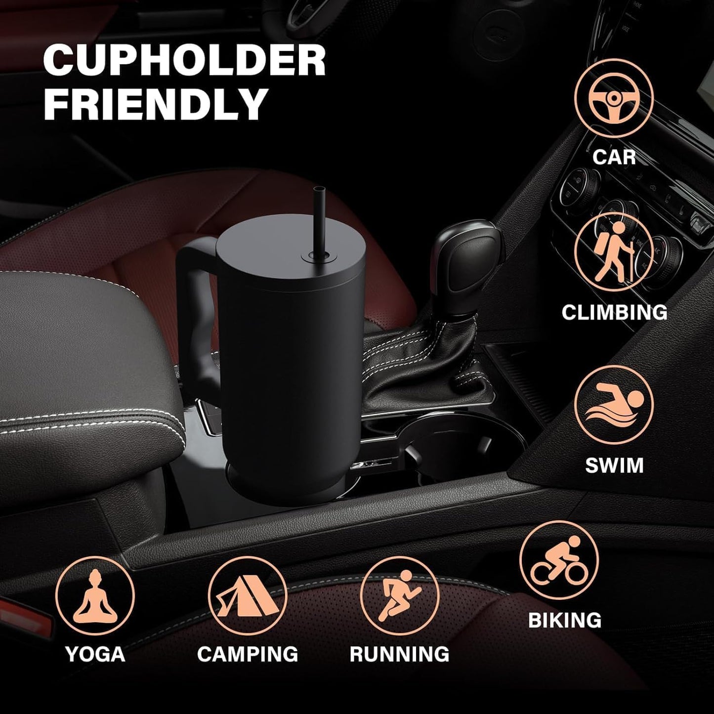 Stainless Steel Vacuum Insulated Tumbler With Lid 1200ml