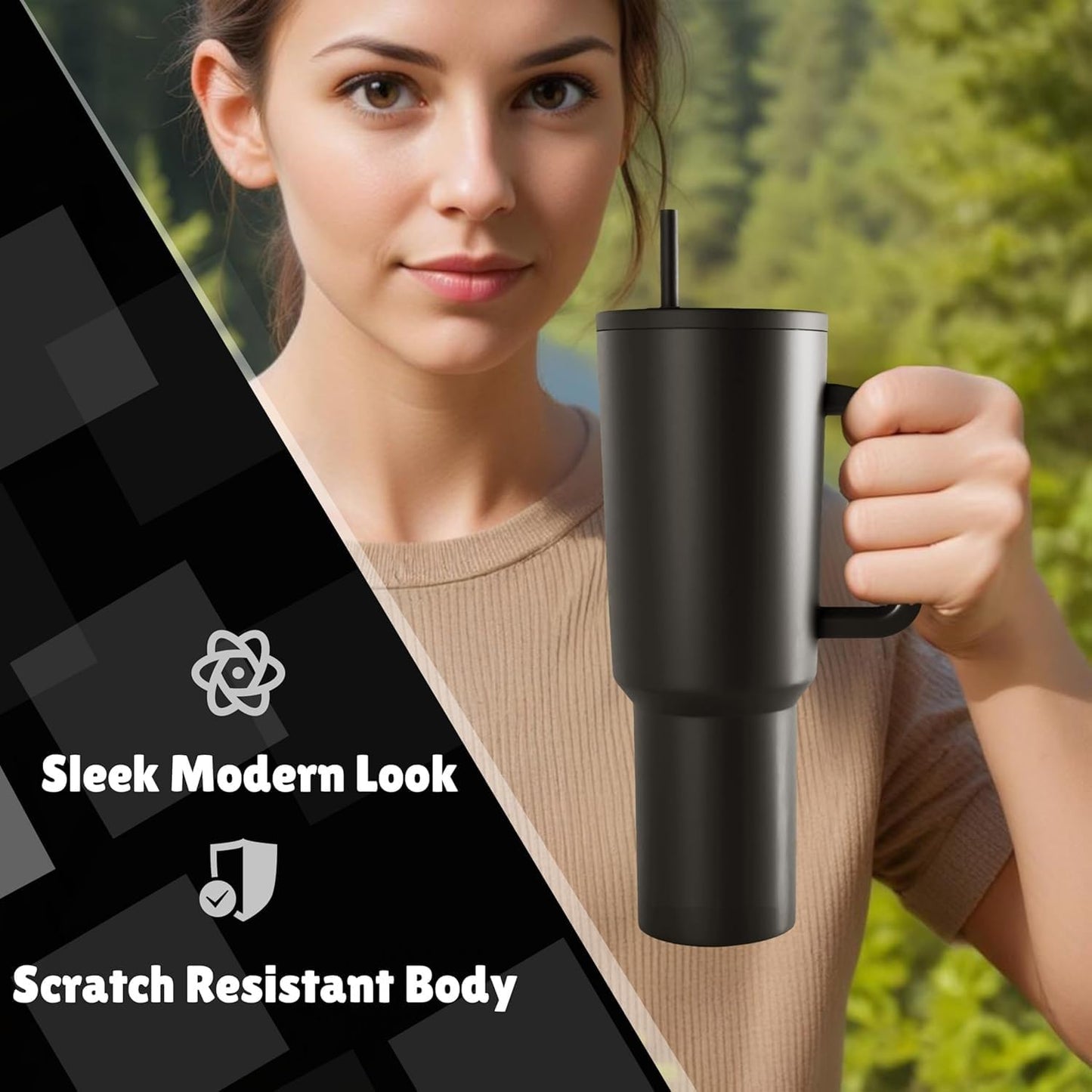 Stainless Steel Vacuum Insulated Tumbler With Lid 1200ml
